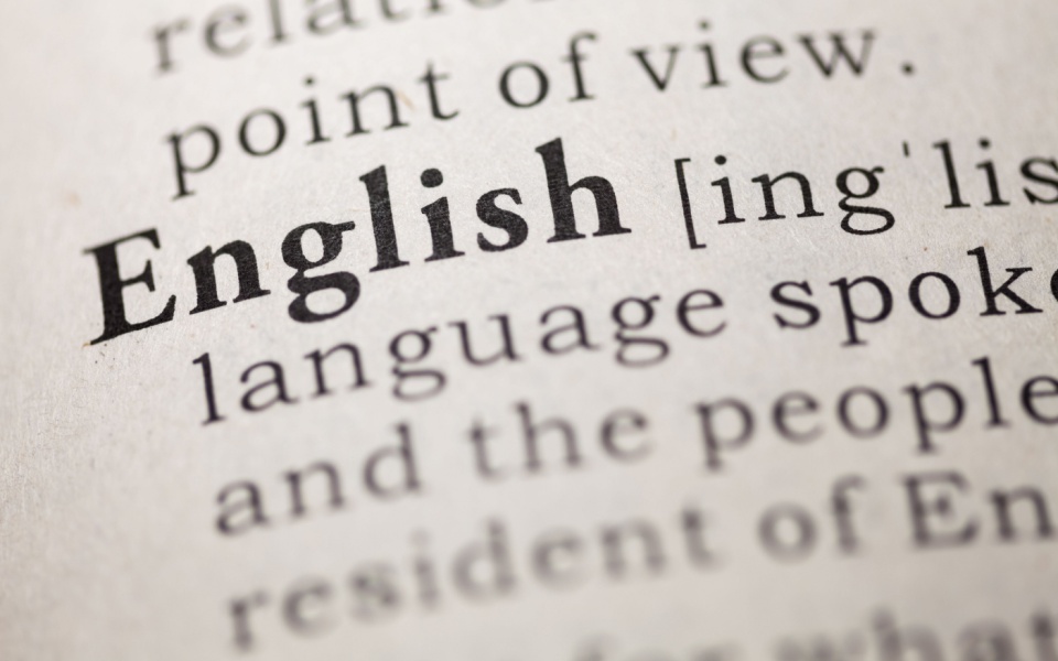 A definition of the word English in a dictionary. English language accents and dialects.