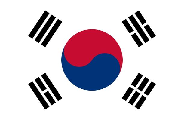 Flag of South Korea. 