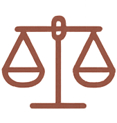 Icon for legal justice balance. 