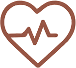 Icon for medical heart. 