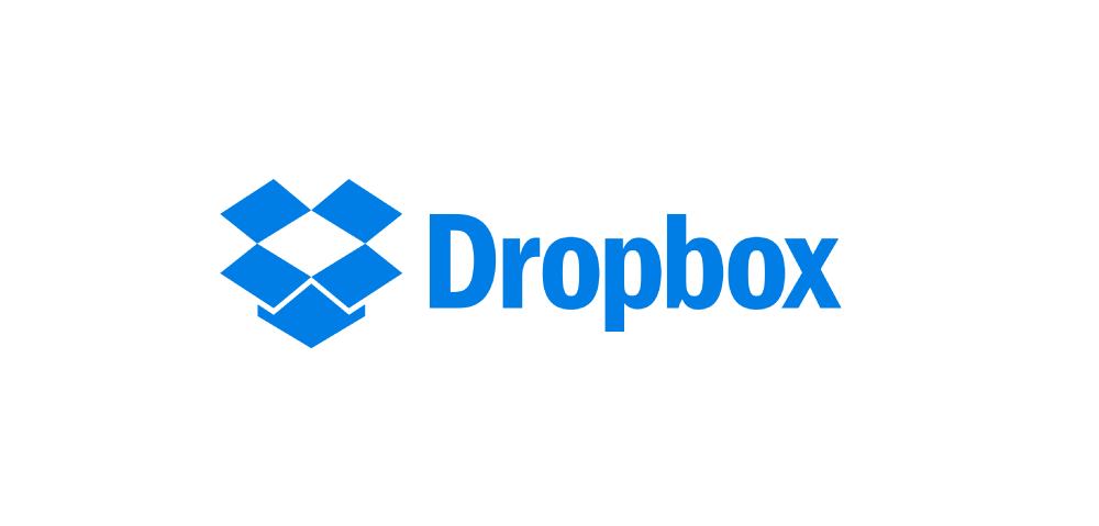 The blue Dropbox logo with an open, empty box. Translation services customer.