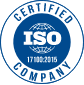 ISO 17100:2015 certificate icon. 