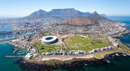 Aerial view of Cape Town, South Africa. Concept of Afrikaans translation services by professional Afrikaans translators.