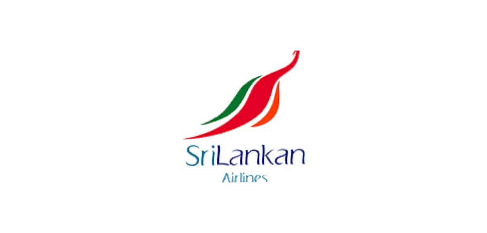 Red, orange, and green peacock logo and symbol of Sri Lankan Airlines.
