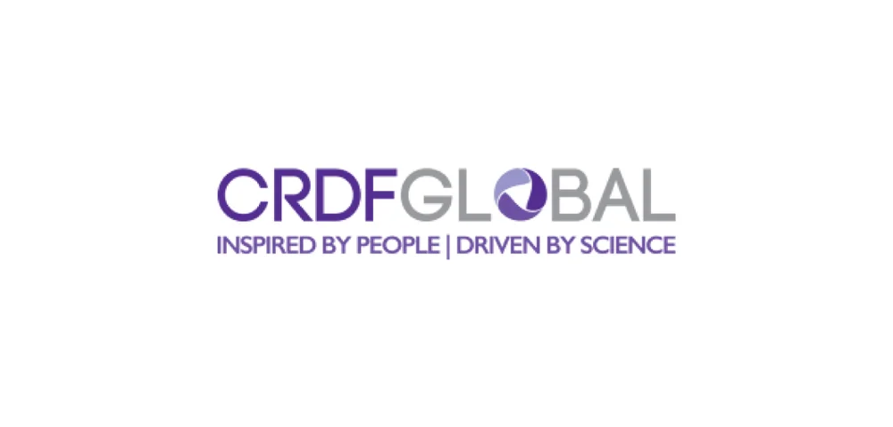 Gray-and-purple CRDF Global logo, 