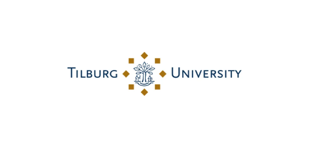 The blue logo of Tilburg University, a tree in the middle. 