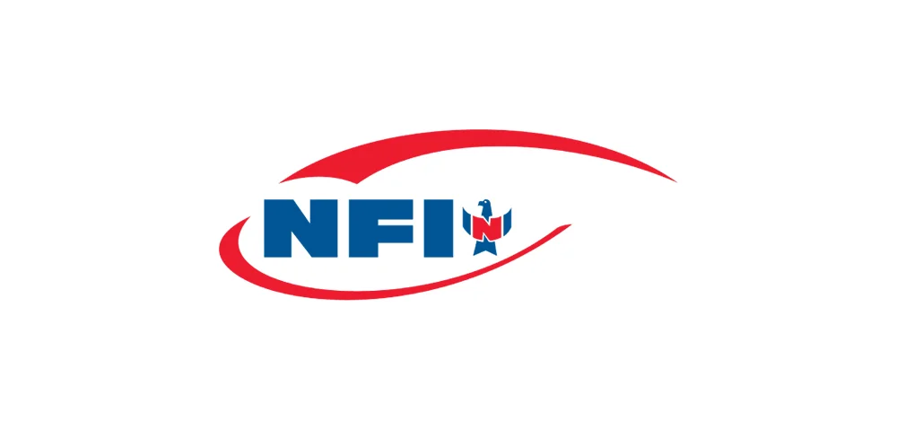The red and blue logo of NFI.