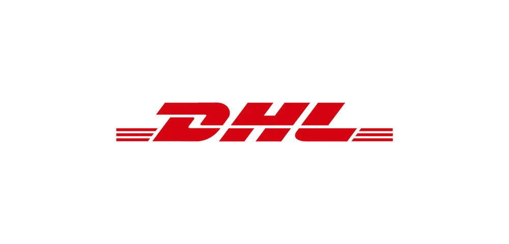 The red, block-lettered DHL logo.