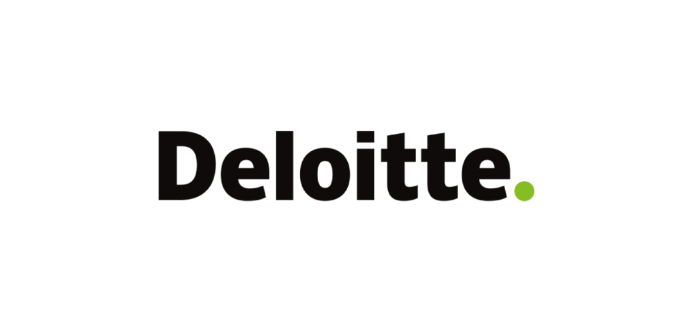 The black-lettered Deloitte logo with a green full stop. 