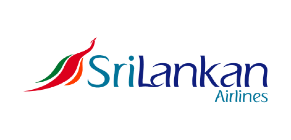 Red, orange, and green peacock logo and symbol of Sri Lankan Airlines.