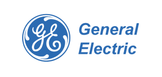 Blue-and-white circular GE logo, 