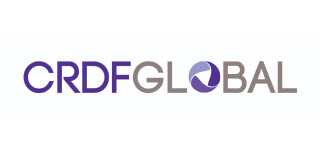 Gray-and-purple CRDF Global logo, 